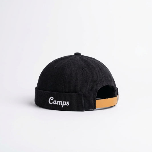 The Black Corduroy Brimless Hat